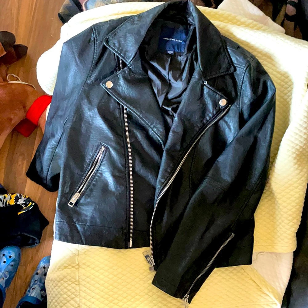 XL Leather motorcycle jacket from American Eagle